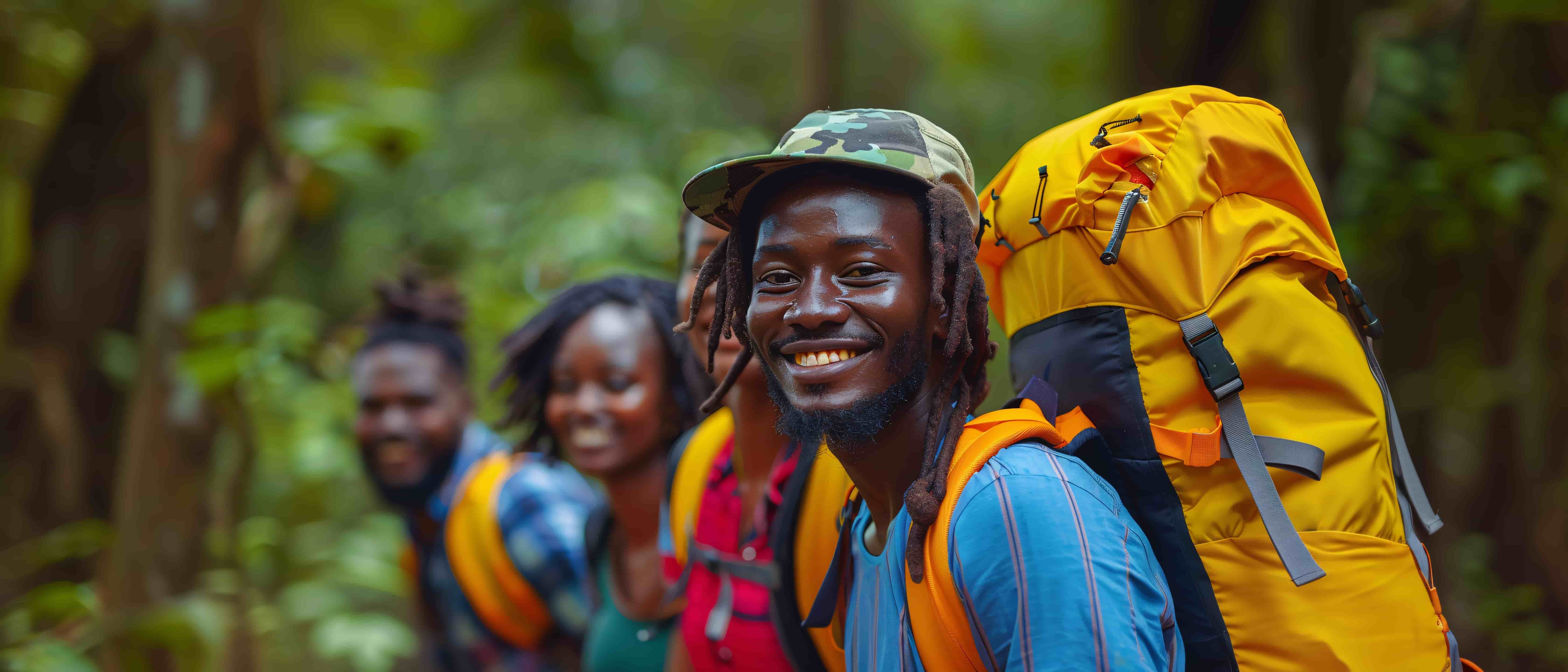 A local guide sharing Uganda's culture with travellers